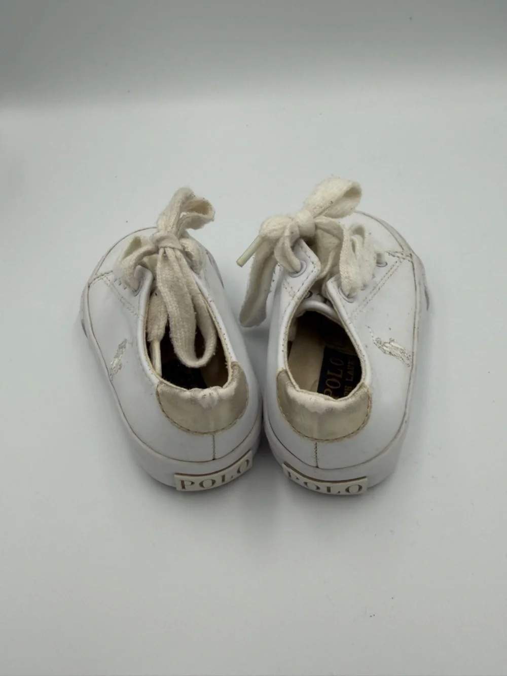 Polo by Ralph Lauren Girls Toddler 7 White Lace-Up Sneakers Shoes